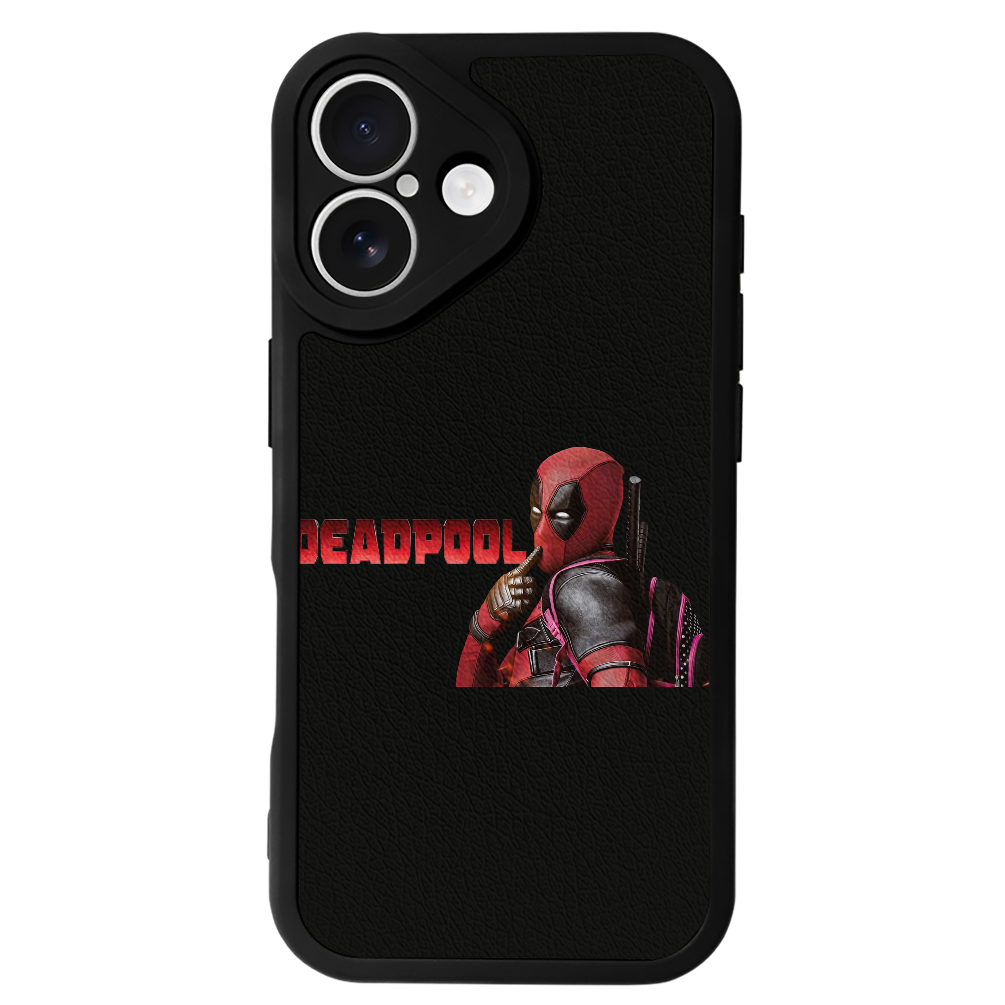 （画像用） Deadpool デッドプール 【iPhone 16シリーズ対応】シリコンスマホケース（レザー調） 材質：シリコン